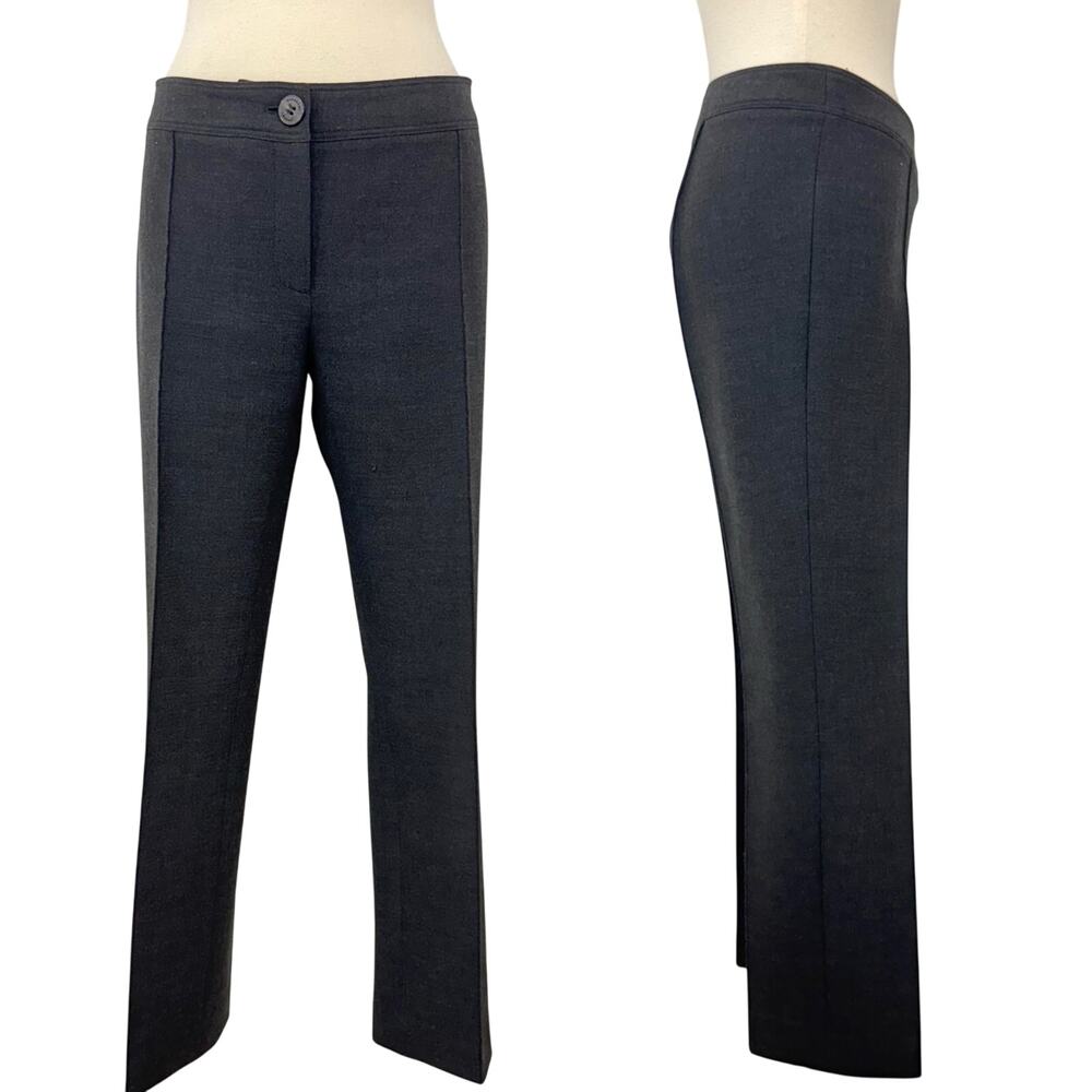 Burberry London Dress Pants Trousers Mid-Rise in Dark Charcoal Gray 8